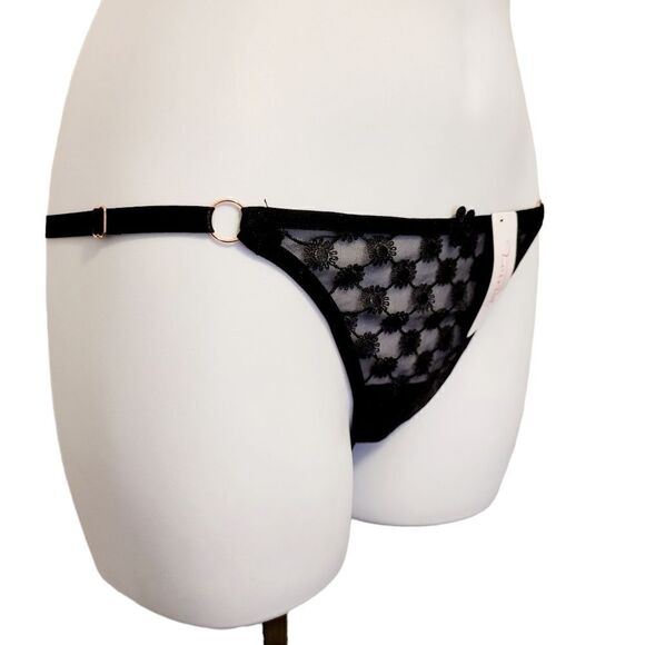 Vintage Other - 2/$20 Brand New Black Top Fashion Lace T-back Panties One Size